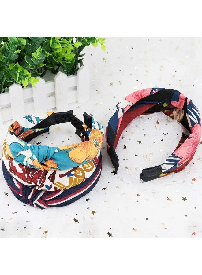 Truvic Cotton Fabric Printed Knot Bow Hairband/Headband For Women and Girls, Set of 6 - Multicolor, (Design May Vary for daily use) - Image 4