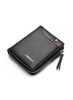 NIBEMINENT Leather card cover multifunctional zero wallet black Black  - Image 4