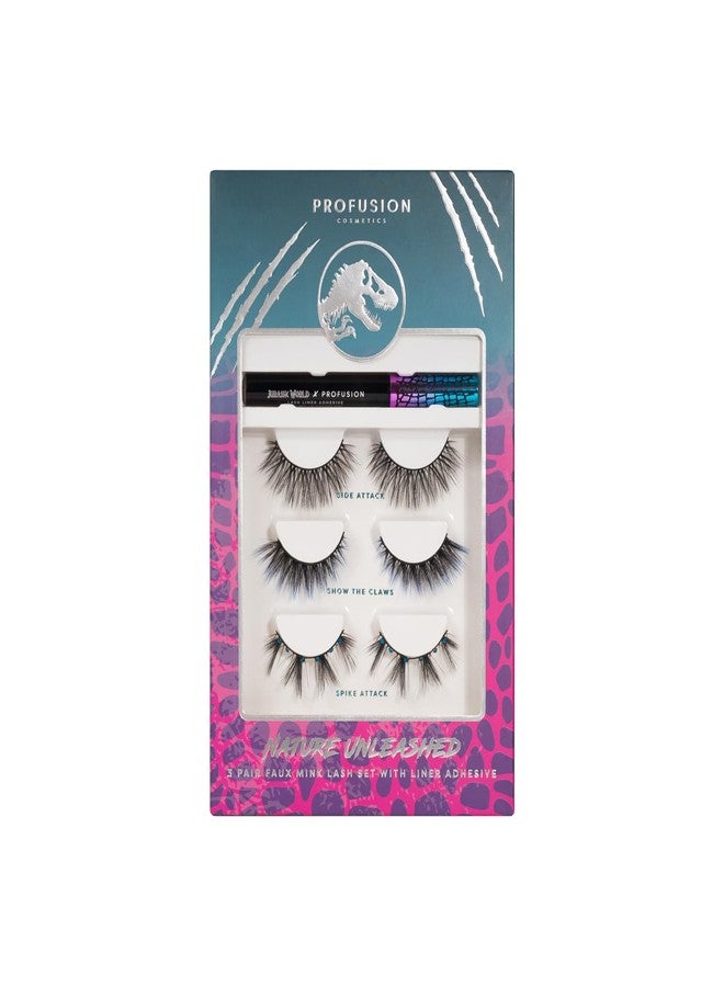 Profusion Cosmetics Jurassic World 3pc Lash Set Makeup Collection - Image 1