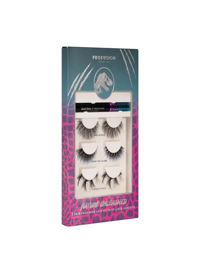 Profusion Cosmetics Jurassic World 3pc Lash Set Makeup Collection - Image 2