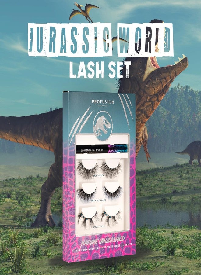 Profusion Cosmetics Jurassic World 3pc Lash Set Makeup Collection - Image 4