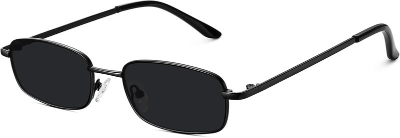 Fozono Rectangle Sunglasses for Women 90s Retro Small Narrow Square Frame UV400 Protection - Image 1