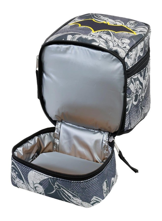 Batman Lunch Box Set - Bundle of Batman Dual Compartment Drop Bottom Lunch Bag for Boys, Girls, and Toddlers | Superhero School Supplies for Kids - Image 3