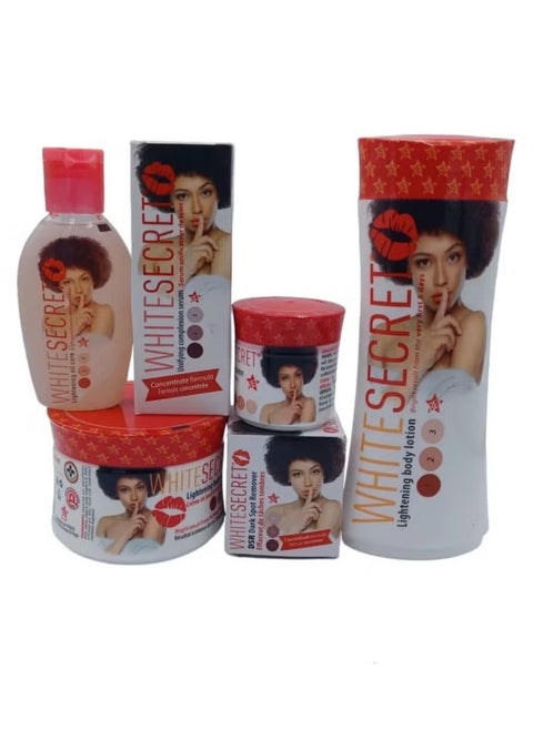 Skin Lightening Set Lotion 300ml Cream 140ml Serum 30ml Cream 30ml Oil 60ml