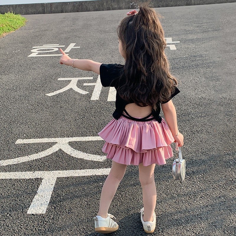 Children'S Day Pleated Skirt Korean Style Jk Skirt Showy Skirt New Style Zhongda Girls College Style Girls Culottes - Image 3