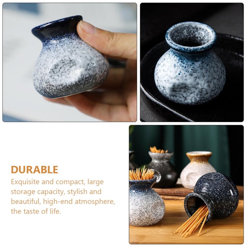 Japanese Style Ceramic Toothpick Holder Portable Tabletop Dispenser Kitchen Dining Accessory - Image 5