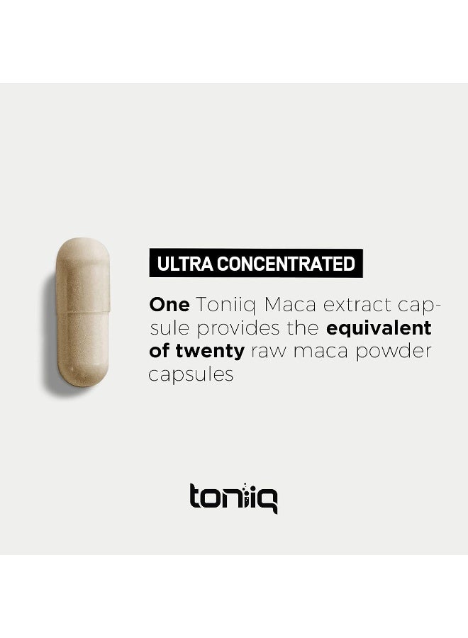 Toniiq Single Origin Wildcrafted Maca Root Capsules - Ultra High Strength - 10,000mg 20x Concentrated Extract - The Strongest Peruvian Maca Root Powder Available - Gelatinized Black, Red and Yellow Complex  - Image 5