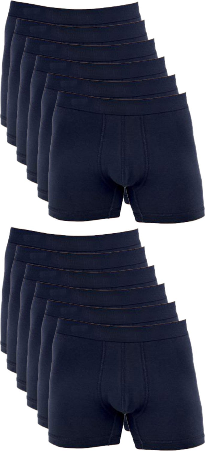 Bluence Men's Cotton Lycra Flexible Navy Blue Boxer 12 Pieces  - Image 1