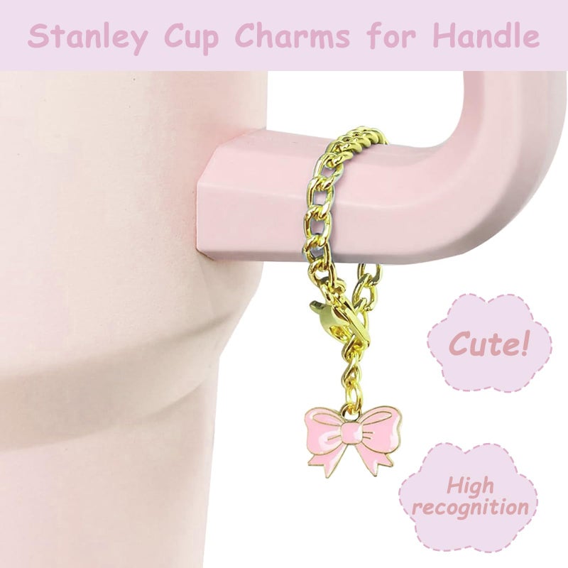 vikgle Stanley Cup Accessories Set,Including 2 Pcs 0.4in Straw Cover, 1 Silicone Spill-Proof Stopper Set of 3, 1 Cute Maple Handle Charm, 1 Silicone Boot Fits Stanley 40&30 Oz Tumbler (Peony 2.0) - Image 3