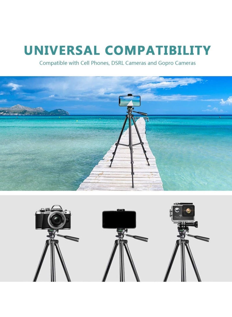 ELTRAZONE 50" Extendable Cell Phone Tripod with Wireless Bluetooth Remote and Universal Phone Holder, Perfect for Video Recording/Selfies/Live Stream. - Image 3