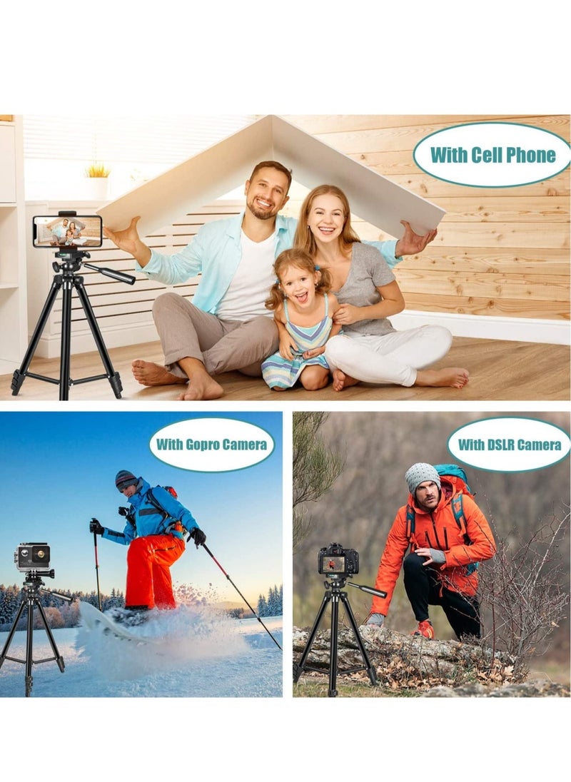 ELTRAZONE 50" Extendable Cell Phone Tripod with Wireless Bluetooth Remote and Universal Phone Holder, Perfect for Video Recording/Selfies/Live Stream. - Image 4