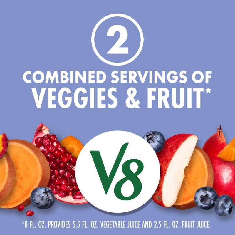V8 Blissfully Berry 100% Fruit and Vegetable Juice, 8 fl oz Can (6 Pack) - Image 3