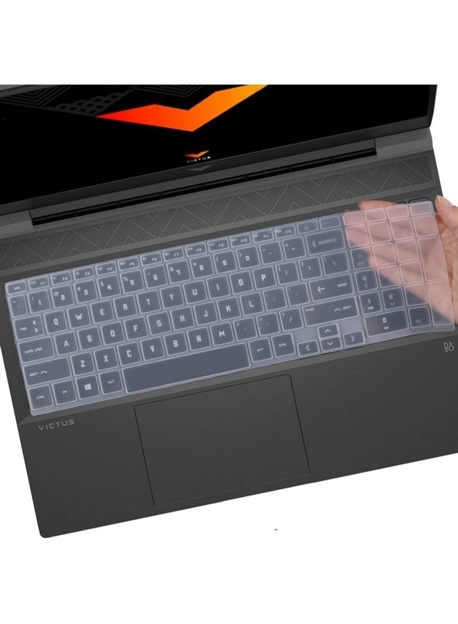 OJOS Keyboard Cover for HP Victus 15.6" 16" Gaming Laptop 15-fa1093dx 15-fa0031dx 15-fa1062nr 15-fa0032dx 15-fb1013dx 15-fb0028nr 15-fb0103la fb0121nr fb0109la 16-s0077nr 16-d0515la 16-r0032ns, Clear - Image 1