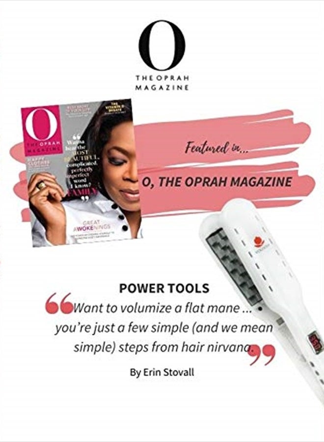 VOLOOM فولوم كلاسيك 1-½ بوصة مكواة شعر سيراميكية احترافية لتكثيف الشعر | للشعر الأكثر كثافة أو حجم شعر يدوم لفترة أطول | درجة حرارة قابلة للتعديل | إيقاف تشغيل تلقائي - Image 5