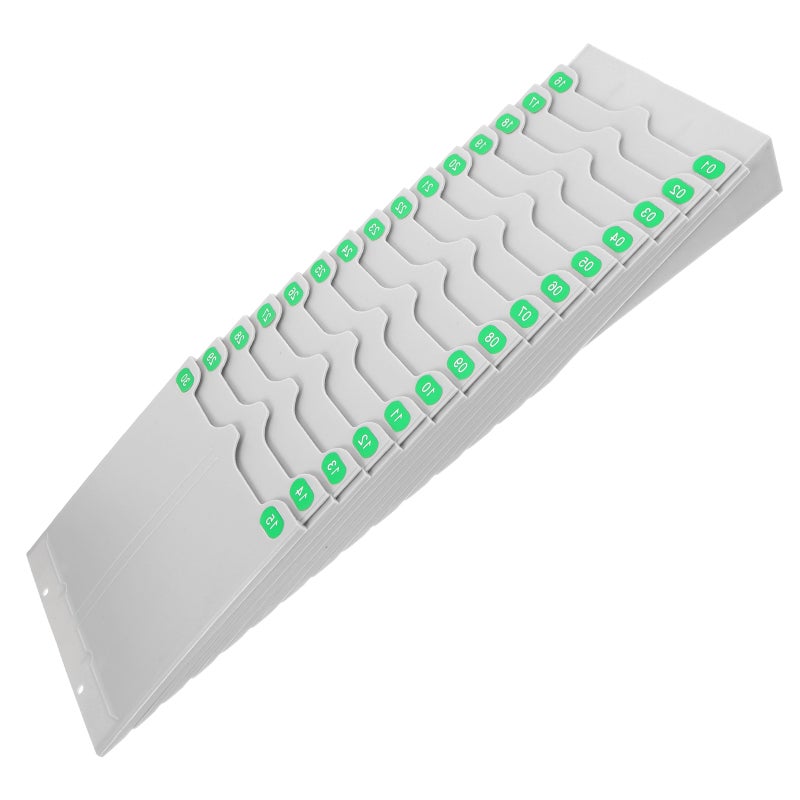 1 Set Expanding Time Cards Rack Attendance Cards Rack Flexible Cards Storage Shelf Time Cards Holder - Image 1