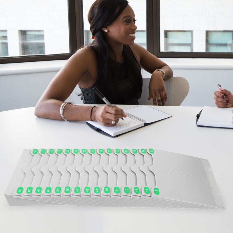 1 Set Expanding Time Cards Rack Attendance Cards Rack Flexible Cards Storage Shelf Time Cards Holder - Image 2