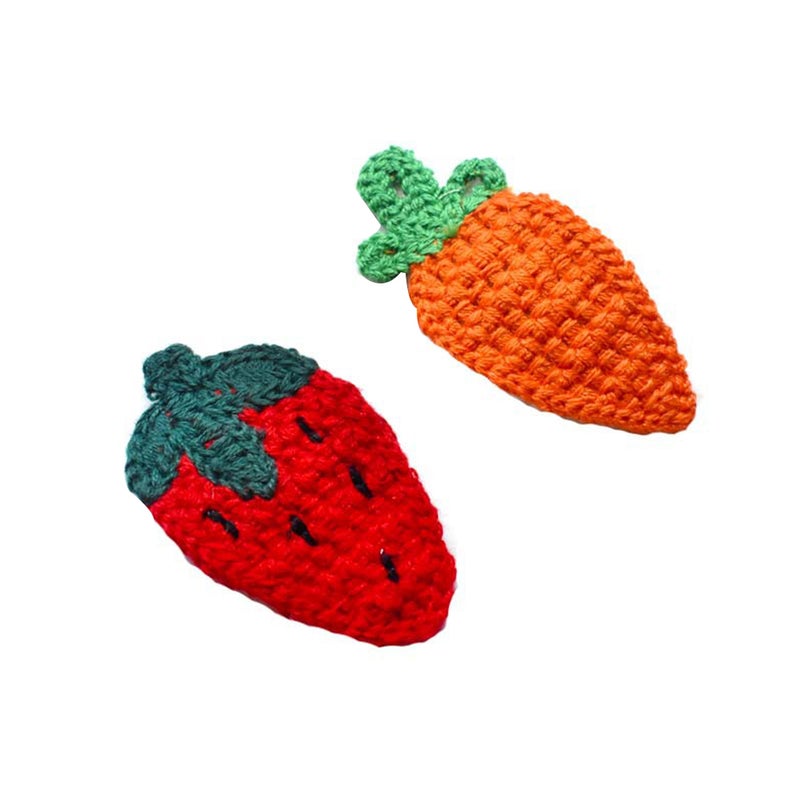 12 pcs Fruit Design Hair Clip Hair Bobby Pin Barrettes Styling Girl Headdress Accessories (Strawberry + Carrot + Watermelon + Grapefruit + Avocado + Sunflower) - Image 5