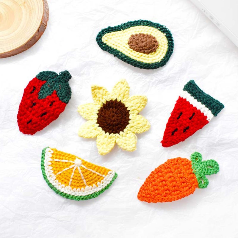 12 pcs Fruit Design Hair Clip Hair Bobby Pin Barrettes Styling Girl Headdress Accessories (Strawberry + Carrot + Watermelon + Grapefruit + Avocado + Sunflower) - Image 3