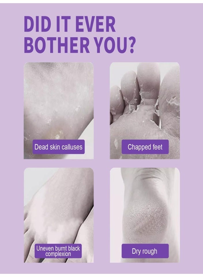ILISYA Exfoliating Foot Mask Socks for Dry Feet, Cracked Heels and Calluses Enriched with Niacinamide, Shea Butter, and lavender oil - Removes Dead Skin - For Men and Women - Image 4