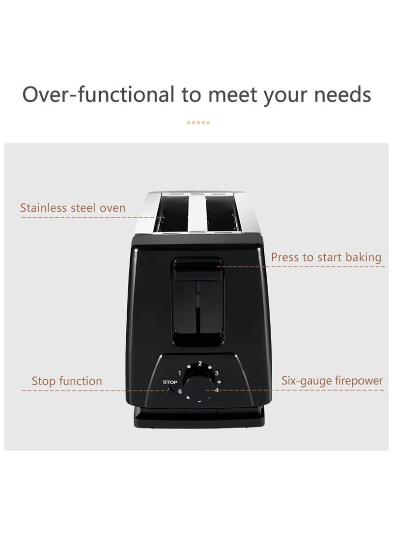 2 Slice Bread Toaster For Office Home Kitchen Supplies And Bread Breakfast Machine Bread Toaster EU Plug 220-240V Slim Body Design  - Image 5