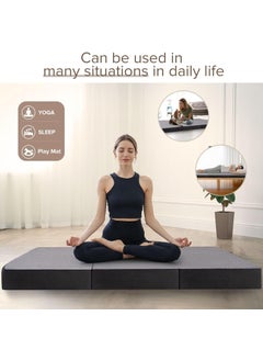 9villa 9villa Tri Folding Memory Foam Mattress Soft Miduim Firm Foldable Mattress for Floor Play Mat Foldable Bed Guest beds Camping Bed Mattress Grey Colors Single Bed 72x36x4 Inch  - Image 5