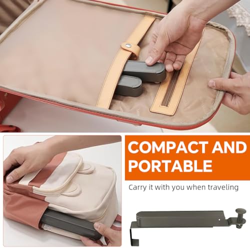 HASTHIP ® Cotton Folding Wall Hanging Shelves Bar Door Back Bar Organizer Retractable Folding No Drill Wall Coat Hanger Space Saver Organizer Hanging Rack Wardrobe for Clother Hangers,Towel,Bags - Image 4