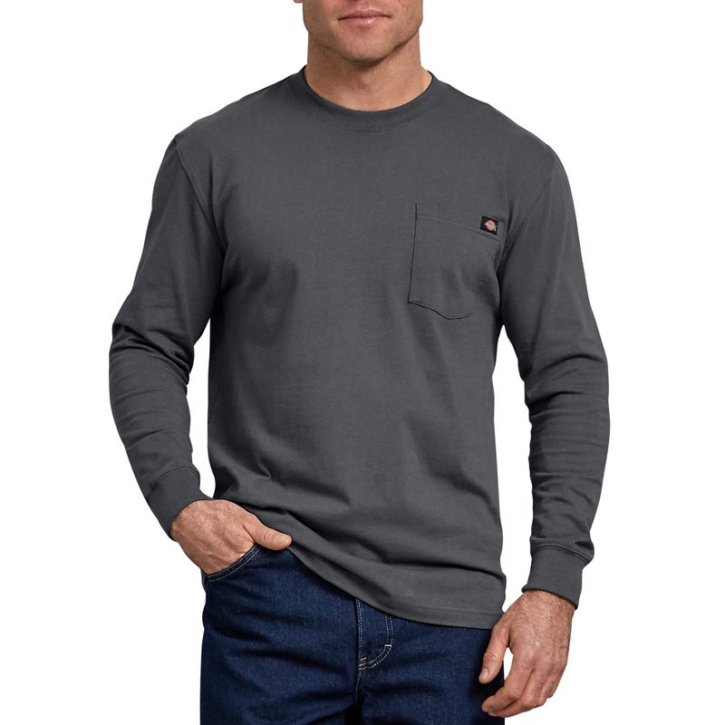 Dickies Mens Long Sleeve Heavyweight Crew Neck Charcoal Medium