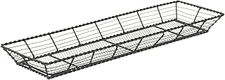 GET G.E.T. WB-706 22" x 7" Rectangular Black Wire Basket, 2" Deep, Iron Powder Coated - Image 1