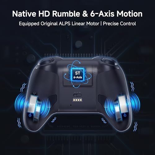 MOBAPAD Chitu2 HD Wireless Pro Controller for Nintendo Switch 2/1 Lite/OLED, Gamepad with TMR Glide Joysticks [ZERO Drift], HD Rumble, NFC, Mechanical Buttons, Turbo, Programming, 6 Axis Gyro - Image 4