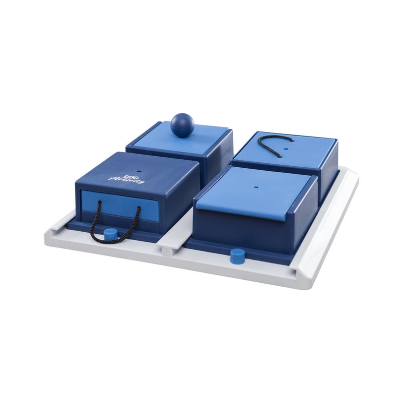 TRIXIE Poker Box 1 Dog Enrichment Toy, Intermediate Level 2 Dog Puzzle, Interactive Treat Game - Image 1