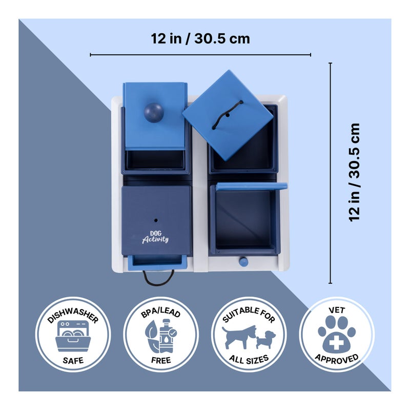 TRIXIE Poker Box 1 Dog Enrichment Toy, Intermediate Level 2 Dog Puzzle, Interactive Treat Game - Image 4