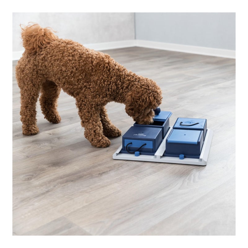 TRIXIE Poker Box 1 Dog Enrichment Toy, Intermediate Level 2 Dog Puzzle, Interactive Treat Game - Image 2