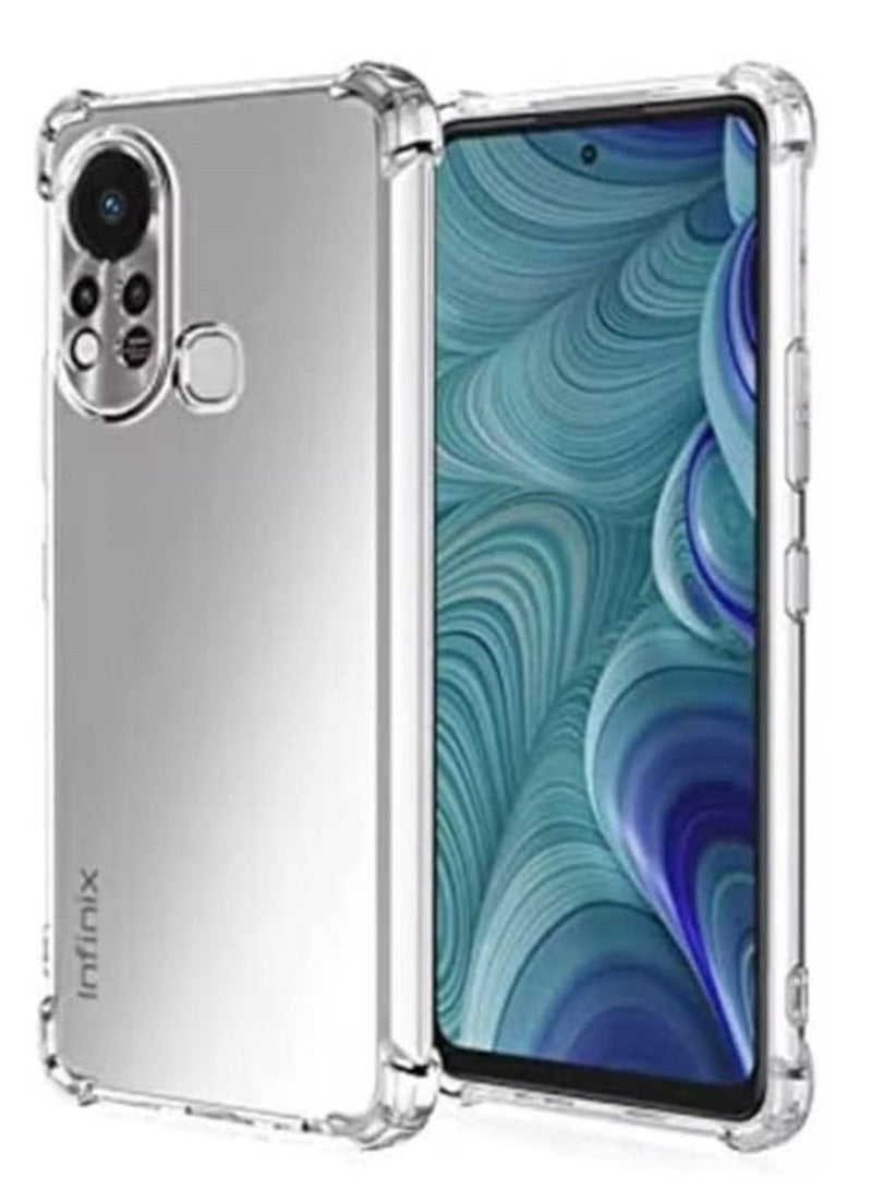 Silicon Back Cover Compatible with Infinix Hot 11s (X6812, Clear) - Image 1