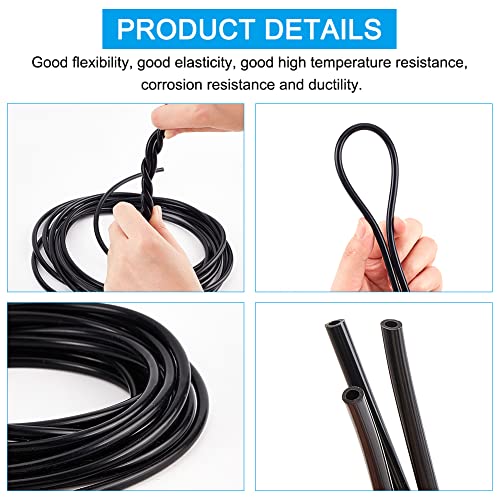AHANDMAKER 16.4 Feet Black Vacuum Hose, ID 1/8inch(3mm) High Temperature Silicone Vacuum Tubing Hose, 3/16inch(5mm) Vacuum Tube, Vacuum Line Kit for Automotive and Pipeline - Image 4