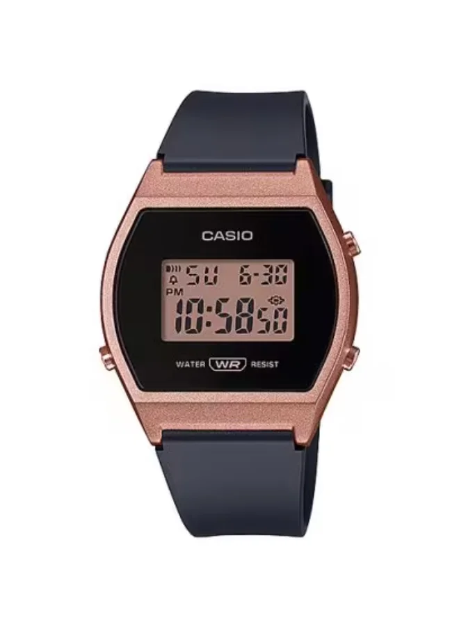 CASIO Women's Digital Display Watch With Black Resin Strap - LW-204-1ADF
