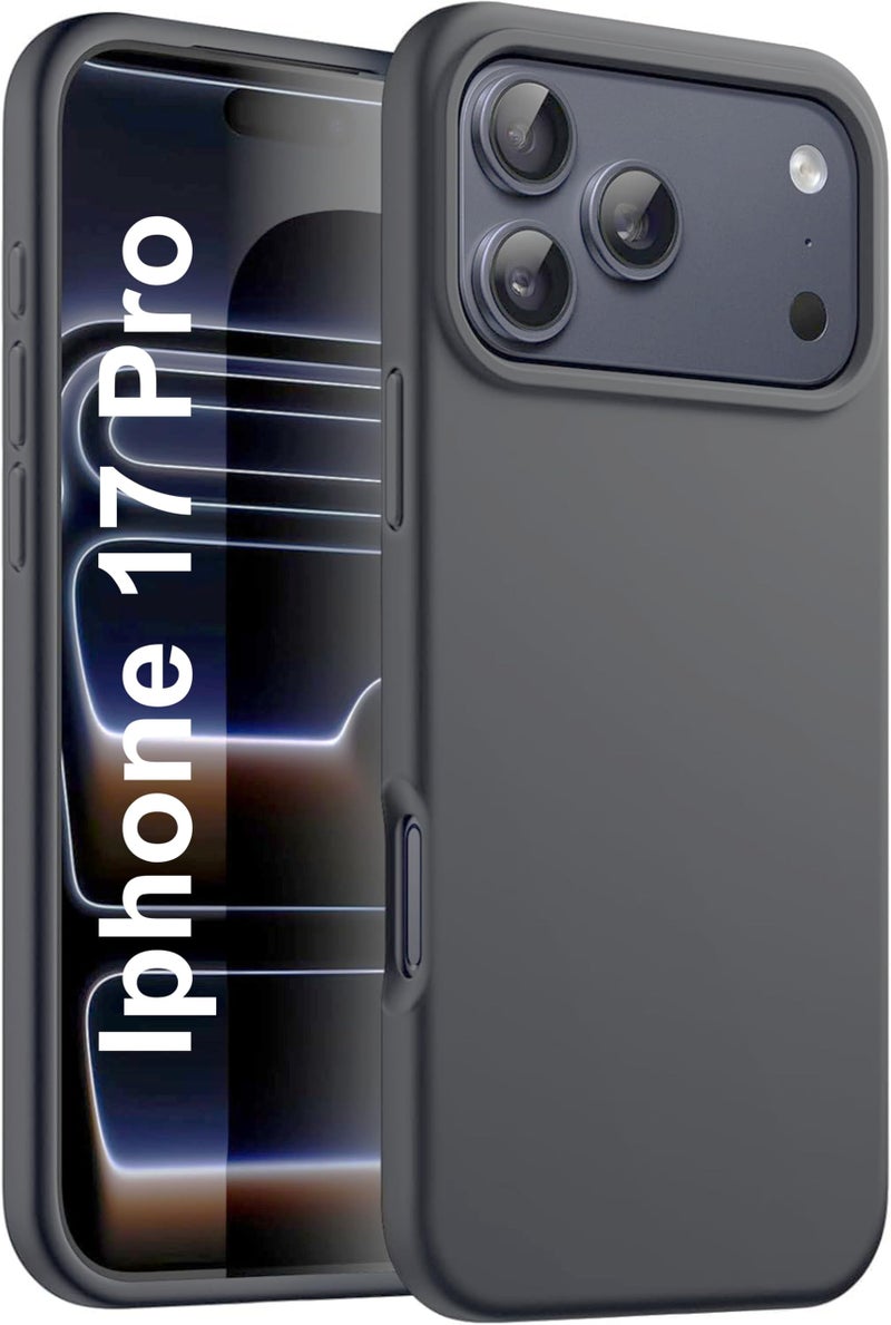 SBMS Silicone Case for iPhone 17 Pro 6.3-Inch, Silky-Soft Touch Full-Body Protective Phone Case, Shockproof Back Cover for iPhone 17 Pro (Gray) - Image 1