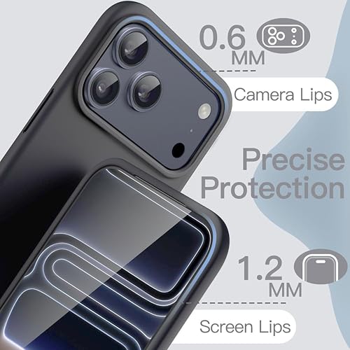 SBMS Silicone Case for iPhone 17 Pro 6.3-Inch, Silky-Soft Touch Full-Body Protective Phone Case, Shockproof Back Cover for iPhone 17 Pro (Gray) - Image 3