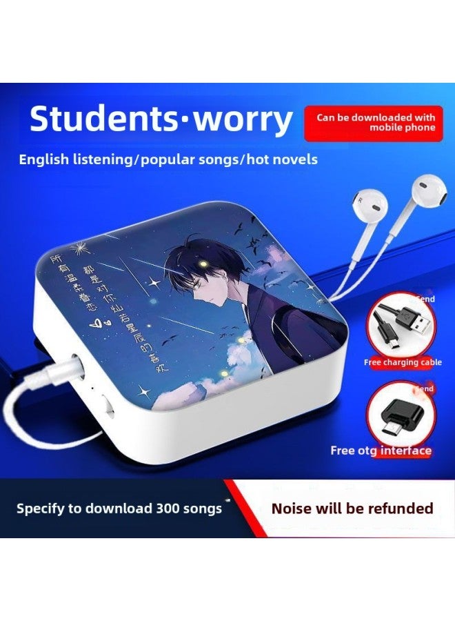 Mp3 Walkman Mini Music Player Girls Listening To Songs Junior Senior High School English Listening Sports Small Mp4 Strawberry-Body Color:Star Boy-Memory Capacity:MP3 Headphone Memory Card with Korean Pop Songs】 - Image 2