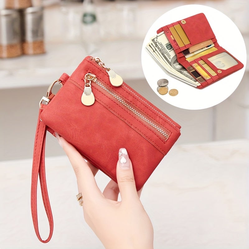 MIYIN Women's Vintage Mini Wallet with Wrist Strap - Image 1