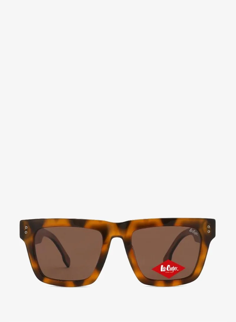 لي كوبر 1.4 Tac Polarized Sunglasses Demi Frame Brown Mirror Lens 54mm  - LCM10760C2