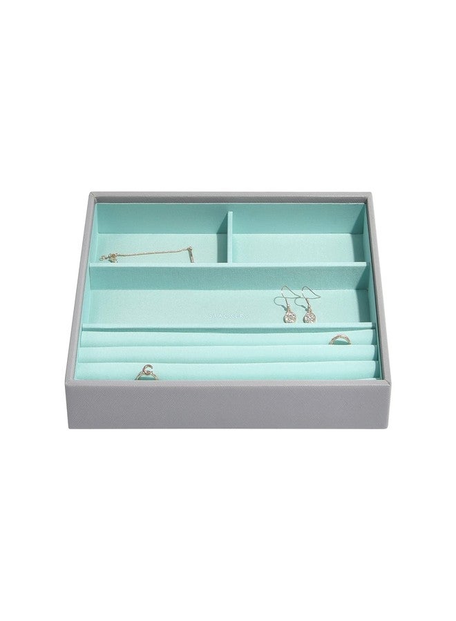 Stackers | Jewelry Box | Classic Dove Gray & Mint Green Ring & Bracelet Stacker by Stackers by LC Designs - Image 1