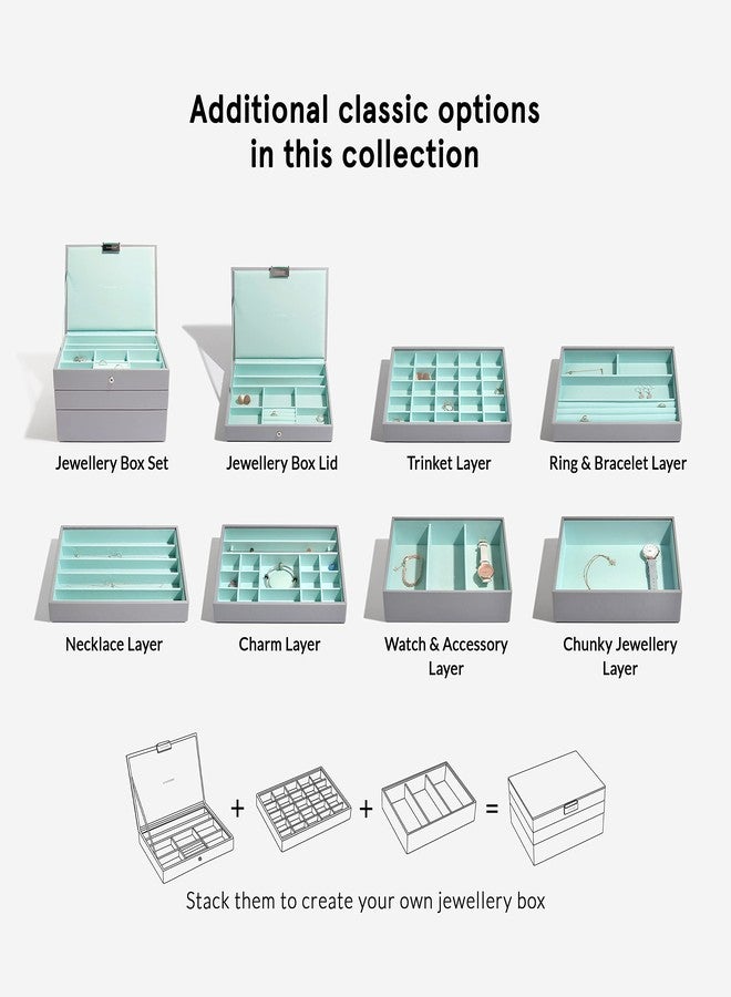 Stackers | Jewelry Box | Classic Dove Gray & Mint Green Ring & Bracelet Stacker by Stackers by LC Designs - Image 4