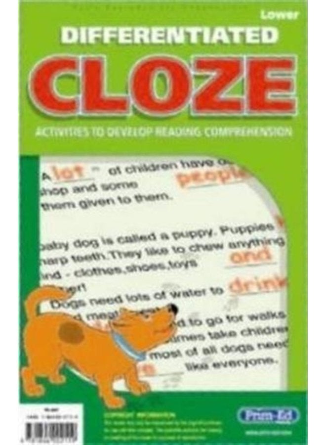Differentiated Cloze Activities to Develop Reading Comprehension Middle - Paperback