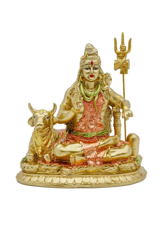 alikiki تمثال الإله الهندي شيفا - تمثال الإله الهندي اللورد شيفا لمعبد المنزل الهندي عنصر بوجا زخرفة هدايا ديوالي تأمل غرفة اليوغا ديكور المذبح - Image 1