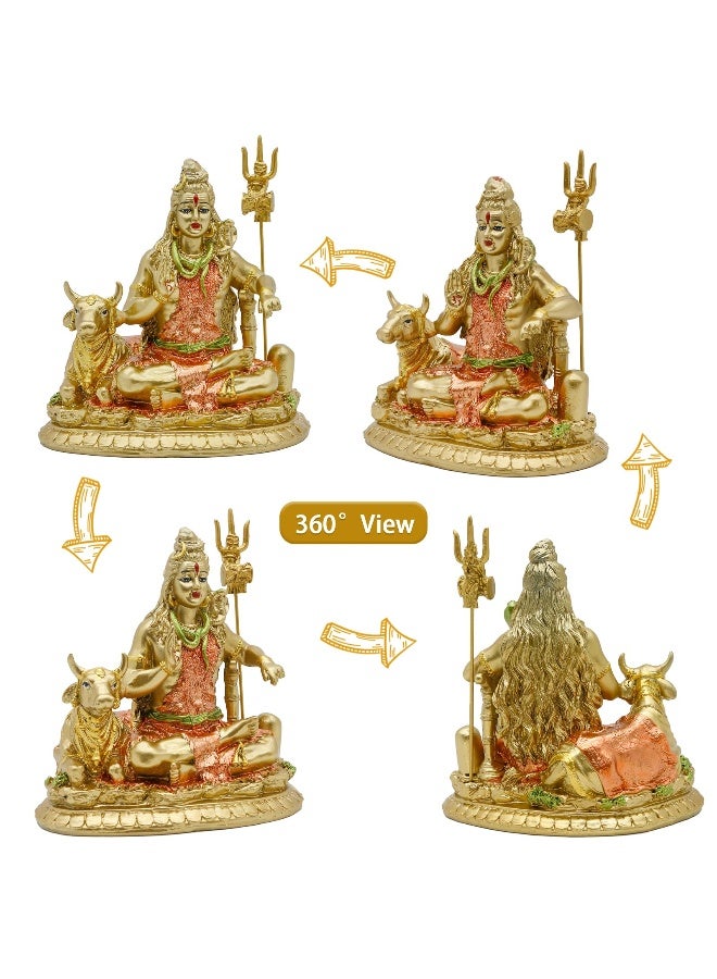 alikiki تمثال الإله الهندي شيفا - تمثال الإله الهندي اللورد شيفا لمعبد المنزل الهندي عنصر بوجا زخرفة هدايا ديوالي تأمل غرفة اليوغا ديكور المذبح - Image 2