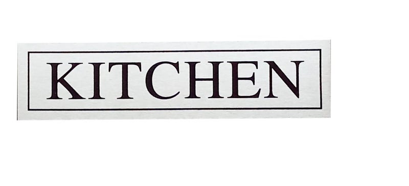 THW® Stainless Steel Self Adhesive KITCHEN Signage Board (3"x12") - Image 1