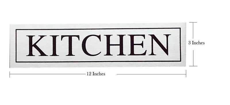 THW® Stainless Steel Self Adhesive KITCHEN Signage Board (3"x12") - Image 2