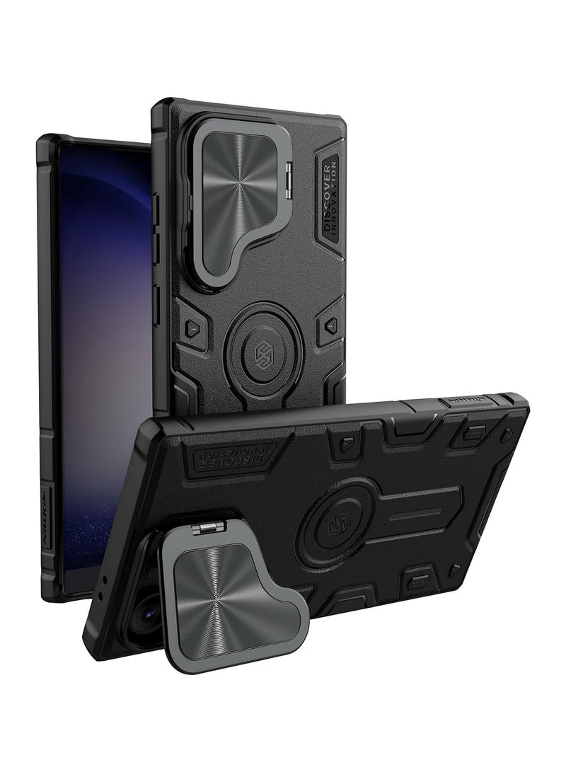 Nillkin Case for Samsung Galaxy S24 Ultra (6.8″ Inch) CamShield Armor Prop Lens + Stand 360 Protect Magnetic Mag Safe Version TPU + PC Anti Fall Edge Bags - Image 1