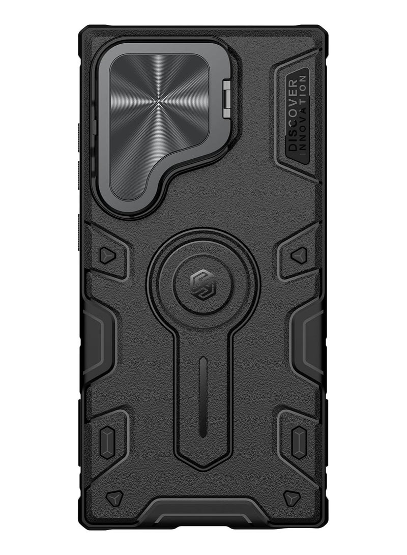 Nillkin Case for Samsung Galaxy S24 Ultra (6.8″ Inch) CamShield Armor Prop Lens + Stand 360 Protect Magnetic Mag Safe Version TPU + PC Anti Fall Edge Bags - Image 2