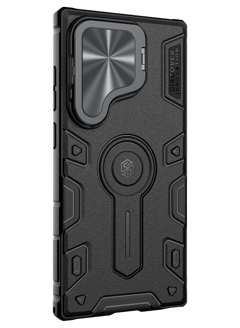 Nillkin Case for Samsung Galaxy S24 Ultra (6.8″ Inch) CamShield Armor Prop Lens + Stand 360 Protect Magnetic Mag Safe Version TPU + PC Anti Fall Edge Bags - Image 3